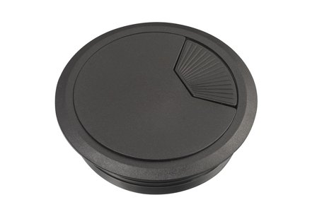 Schneider Electric Unica Kabelgjennomføring lukket, 80 mm Svart, Installasjonsmaterial