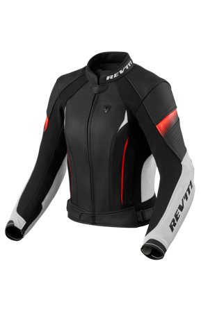 REV'IT! Xena 4 Women's MC Jacket White/Neon Red 38