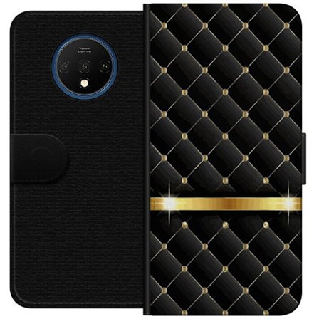 Kompatibel Tegnebogsetui til OnePlus 7T Syede mønster med gulddetaljer