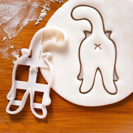 3 stk. Kitty Butt Kakeformer, Katt Bak Kakeformer, 3D Kitty Butt Kakeformer Katt Kakeformer Kitty Kakeformer