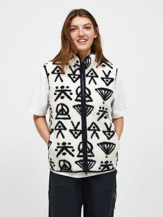 Graphic Pile Vest Women