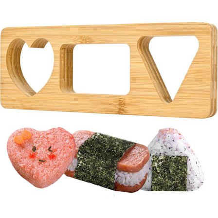 Musubi Press Onigiri -muottisetti, Stor Bambu Klassisk Risformare Musubi Boll Sushi Maker -muototyökalut kotikäyttöön DIY-perhelounas Bento-