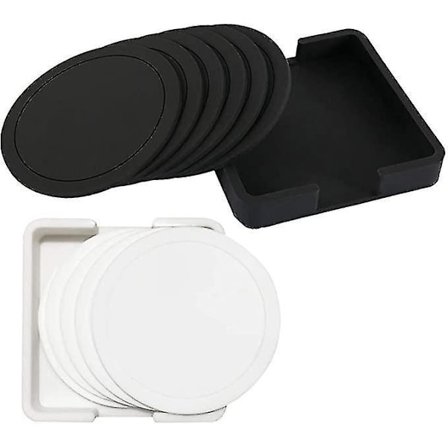14 Silikon Glassunderlagsett, Sklisikkert, Rundt, Varmebestandig