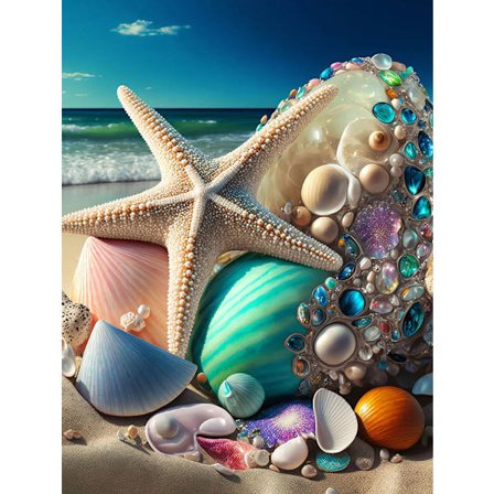 30x40cm 5D DIY Timanttimaalaus Täysi, Merimaisema#B, DIY