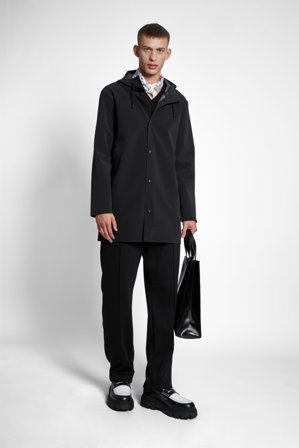 Stockholm Matte Raincoat Black