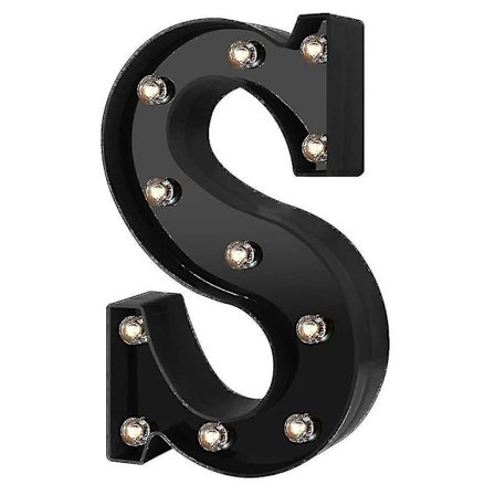 Newly Design Led Letters Lights 26 Alphabet Black Decorative Marquee Lamps For Wedding Party