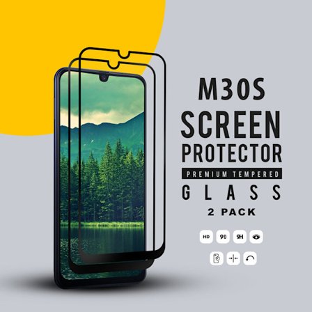 2-Pack Samsung M30s - Härdat glas 9H -Starkare och mer reptålig.