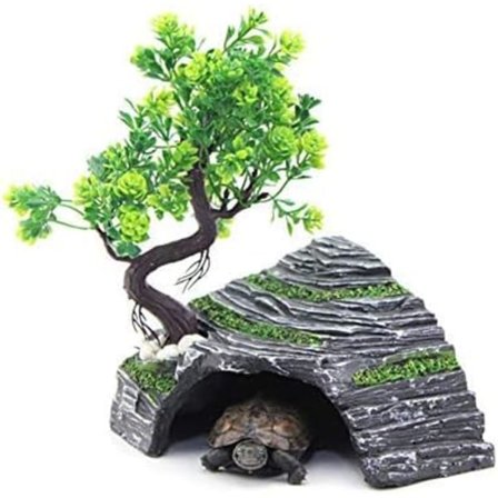 Reptilhule - Terrarium - Skjul - Skildpadderampe - Platform -