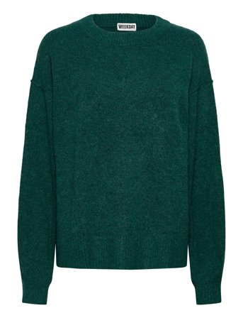 Weekday Relaxed Knitted Sweater - Green - M