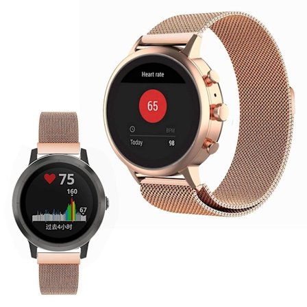 Garmin Vivoactive 4S klockarmband i rostfritt stål - Roséguld
