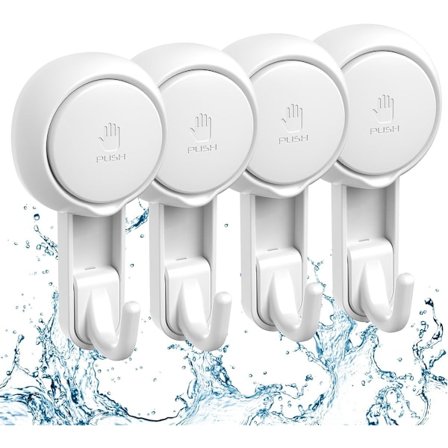 Dusjkroker for innendørs dusj, gjenbrukbare vanntette sugekopper, håndklekroker, klesnøkkel og tak