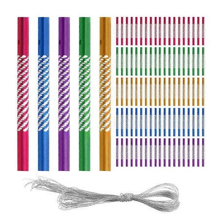 100 kpl DIY Tuulikello Ontto Tuulikehrät Putki Tuulikello DIY Alumiinimetalliputki Lauluun (FMY)