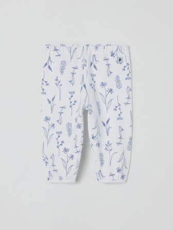 Sweathose, Blumen - 74 - kinderbekleidung - white - Polarn O. Pyret