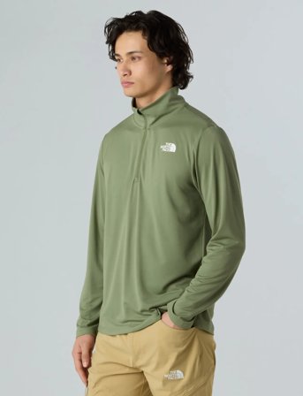 The North Face M 24/7 1/4 Zip Tee - Green - XL
