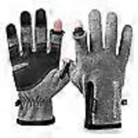 QX007 1 Par Vinter Udendørs Sport Varme Handsker Vandtæt Vindtæt Flip Finger Top Design Handsker Grå XL