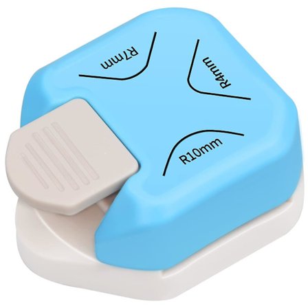 3-in-1 Kulmapunkki Paperille, R 4/7/10 mm Metallille ja Muoville