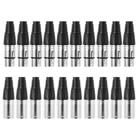 Uros XLR -liitin XLR 3-nastainen liitin Mikrofonitarvikkeet Kaareva kuori Kumikuori 20 kpl
