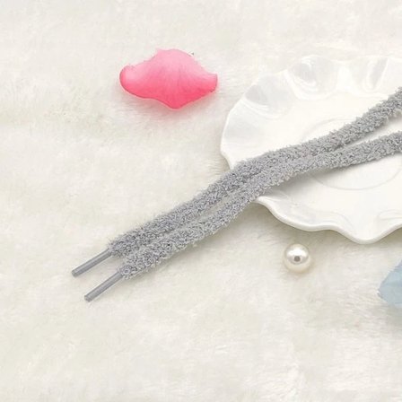 【xj】Platta skosnören Canvas GRÅ Grå