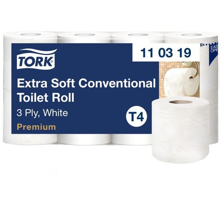 TORK Toalettpapper T4 Premium 3-lag vit 8/fp - Lyreco - Städ och hygien - Toalettpapper och torkpapper - Toalettpapper - rulle