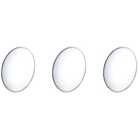 3X Blind Spot-speil for bakspeil i sølvfarge, 3,7 tommer i diameter, til bil