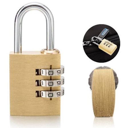 Lukulukko - TD - Koodilukko - Massiivinen messinki - Ruosteenkestävä - Korkea laatu