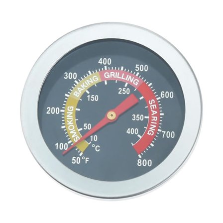 Urtavla-52MM 10-425°C BBQ Grill Temperaturmätare, Kolgrill Röktermometer, för kötttillagning Port Lamm Nötkött