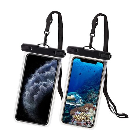 Vandtæt smartphone-pose [2 pak] IPX8 vandtæt taske til telefon