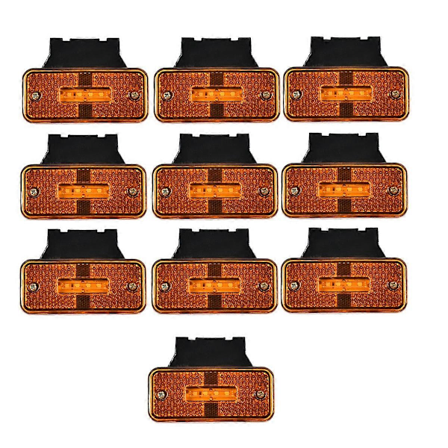 10 stk. 12V 24V Markeringslys Blinklys Varsellys Baklys for Bil Lastebil Tilhenger LED Sidemarkeringslys