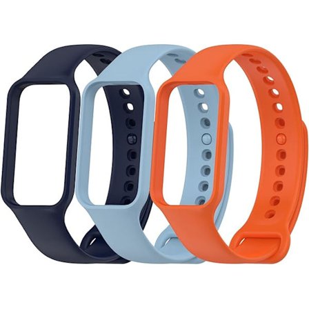 3-pack Redmi Smart Band 2 Armband, Färgglada Mjuka Silikon Klockarmband Ersättningsarmband Vattentätt Armband Kompatibelt med Xiaomi Redmi Smart Band 