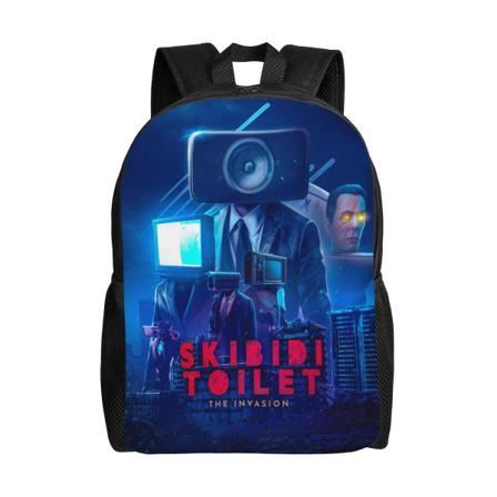 a961Skibidi WC-koulu reppu teini-ikäisille tytöille Keskikoulu laukku Kantolaukut zxDM961