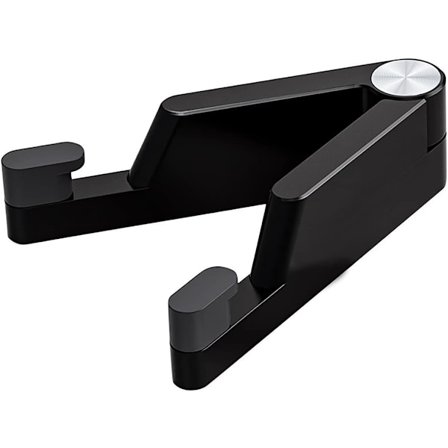 Hopfällbart skrivbordsställ för telefon och surfplatta, justerbart, 10,2-26,7 cm, Svart