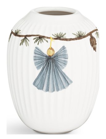 Kähler | Hammershøi Christmas Vase H10.5 Hvid M. Deko | H10.5CM