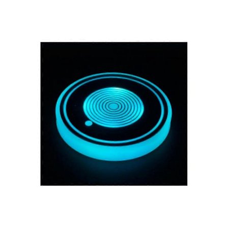 LED Bil Kopholder Lys, Lysende Bilunderlag til Kopholdere 7 Farveskiftende