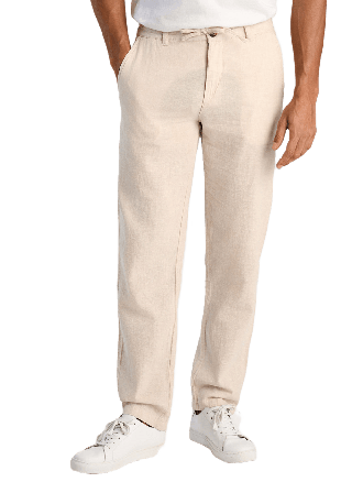 Lindbergh Linen Pants Byxor Herr Grå S