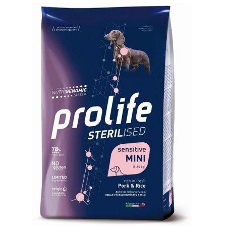 Prolife Dog Sterilised Cibo Secco Maiale E Riso Per Cani Sacco