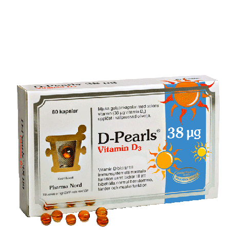 Pharma Nord D-Pearls Vitamin D3, 80 kapsler
