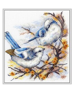 Broderikit Billede Efterårets fugle - M.P Studia