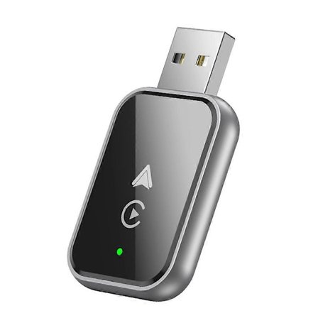 2-in-1 langaton CarPlay -sovitin iPhone/Android-puhelimille, pienikokoinen langallinen langattomaksi CarPlay -sovittimella C