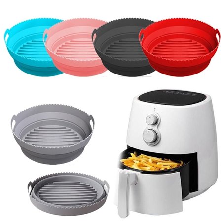 Foldbar Airfryer Silikon Pot Kurvforing Mat Non-Stick