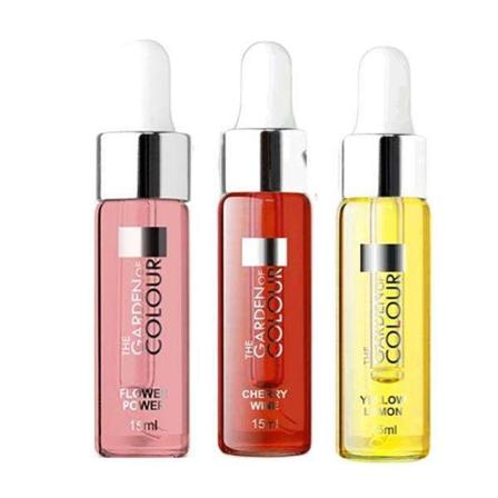3-pack - Nagelbandsolja - Blomma, K rsb r, Citron - 15ml Multicolor