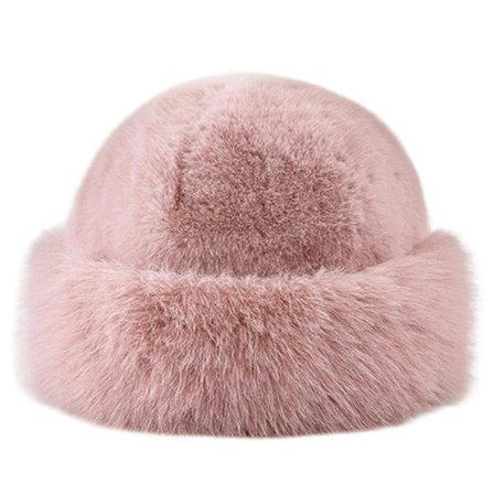 Dam Vinter Fuskpäls Bucket Hatt Lyxig Fuskkaninpäls för Premiumkänsla för Vardagligt Bruk