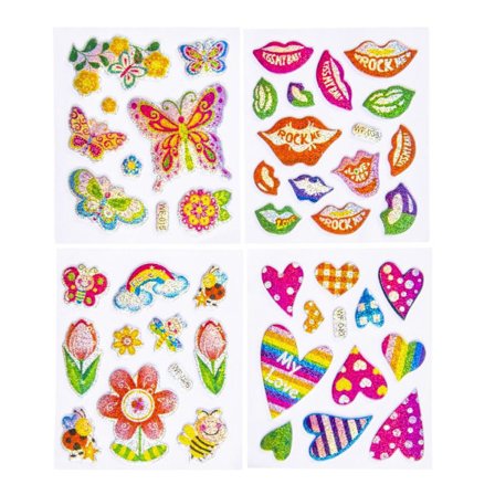 20 arkkia (noin 260 tarraa) - Metallic Shiny -tarrat