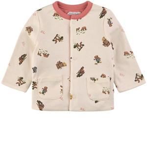 Kids - Ralph Lauren Reversible Printed Cardigan Desert Rose/Cream Multi 12 Months - Jumpers and knitwear - 12 months - Cream - Mädchen