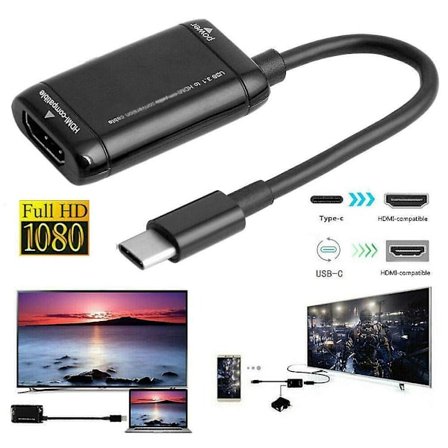 USB-C Type C MHL - HDMI-yhteensopiva videokaapeliadapteri puhelimille, tableteille ja kannettaville