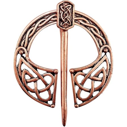 Viking Brosje Nål Spenne Klær Kappe Nål Sjal Skjerf Brosje Smykker Style1-rød Kobber