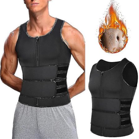 Men Shapewear Waist Trainer Sweat Vest Sauna Suit Workout Shirt Slimming Body Shaper For Weight Loss