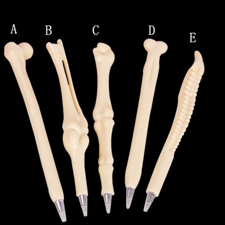 5 st benformade reservoarpennor skalle kulspetspenna typ A