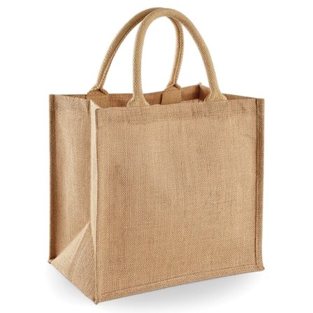 Westford Mill Jute Mini Tote Shopping Bag (14 liter) (2-pack)