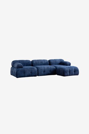 Hanah Home - Hjørnesofa Muffin 4-seter - Blå - Hjørnesofaer - Fra Homeroom