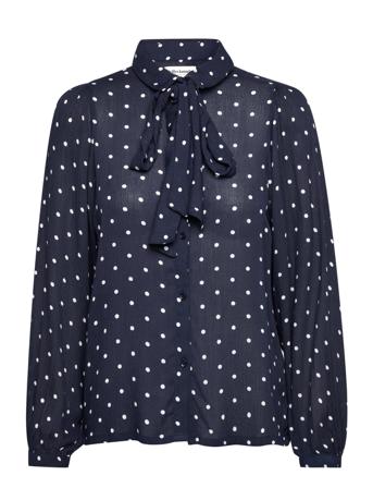 Ellie Shirt Bluse Langermet Navy Lollys Laundry